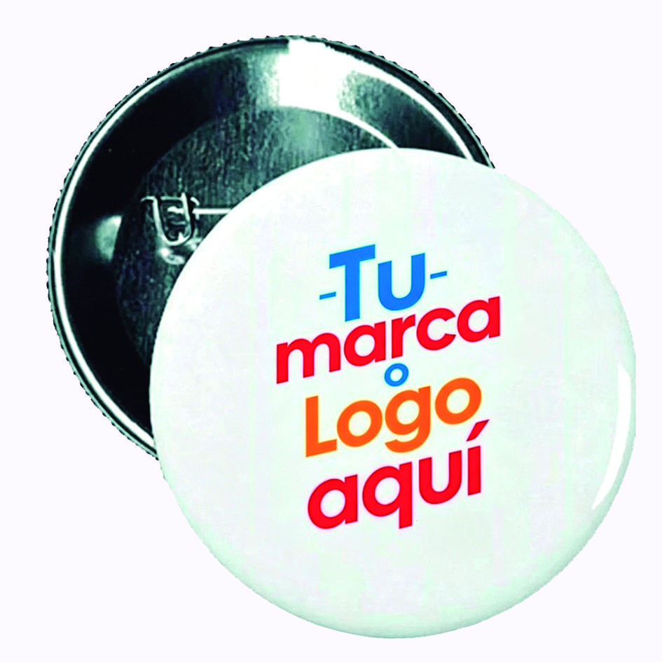 Botón personalizado con tu marca o logo
